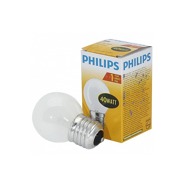 фото Лампа накаливания philips a55 40w e27 fr