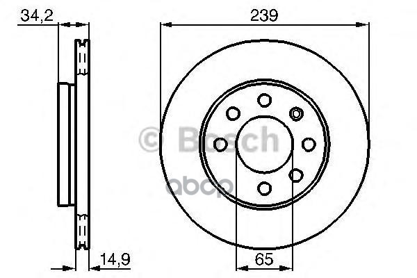 фото Диск тормозной bosch 0986478627