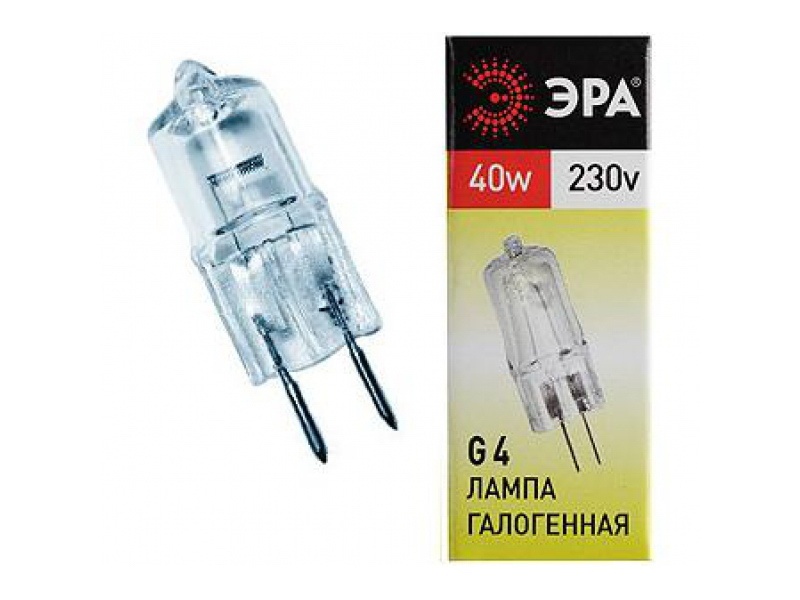 фото Лампа галогенная эра g4-jcd-40w-230v-cl