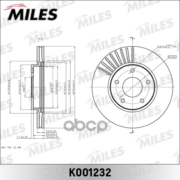 

Тормозной диск Miles K001232