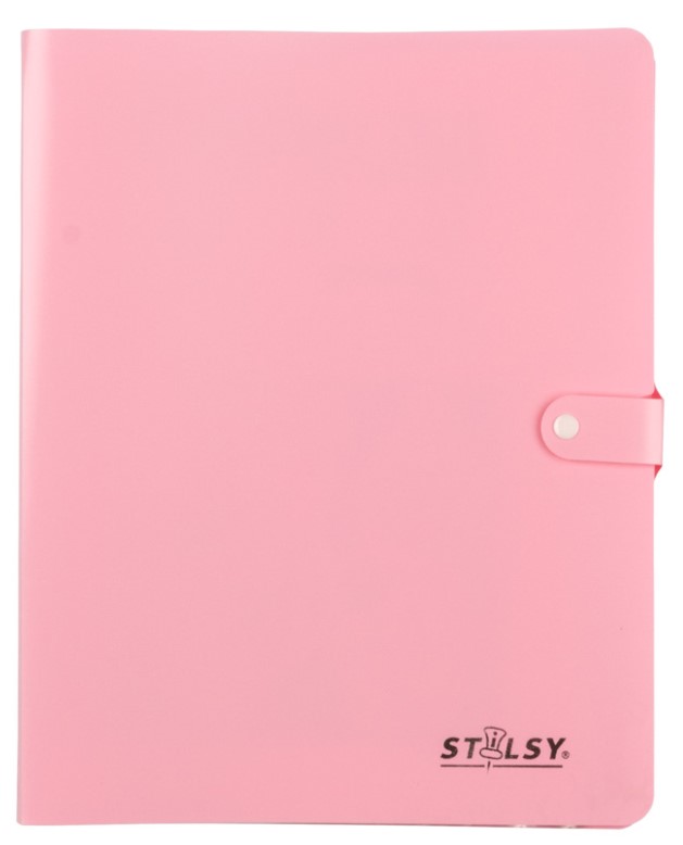 фото Папка с 20 файлами "stilsy", на застежке, неоновые цвета, светло-розовый, арт. st 231001