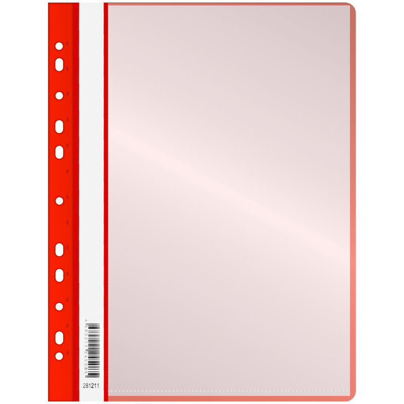 

Папка с 10 вкладышами "OfficeSpace", с перфорацией, А4, 160 мкм, красная, Красный