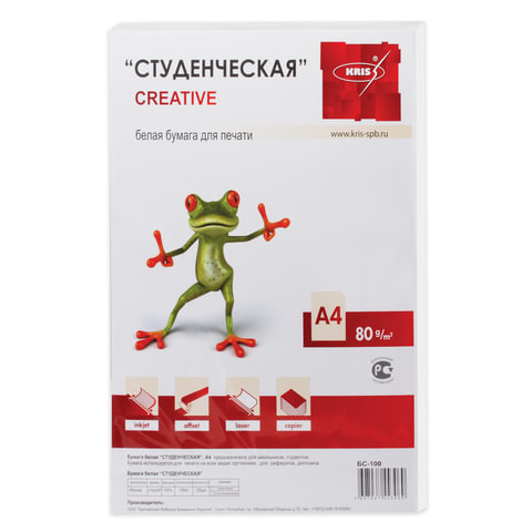 

Бумага Creative Студенческая А4, Белый