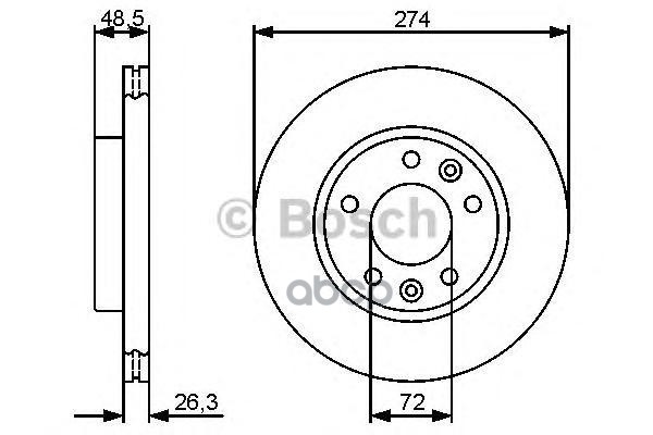 

Диск тормозной BOSCH 0986479444
