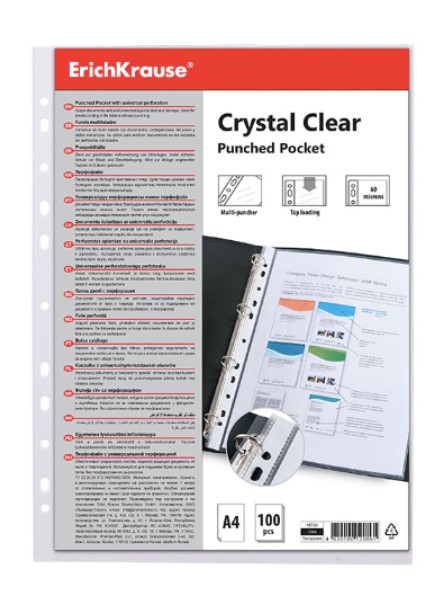 

Перфофайл "Crystal Clear", прозрачный, А4, 10 штук