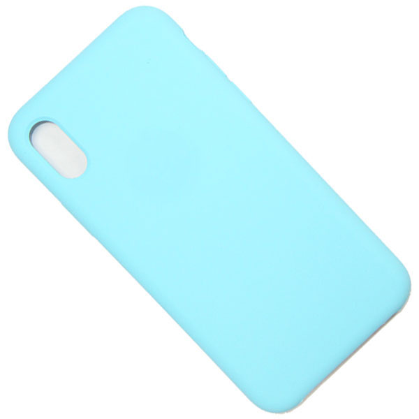 фото Чехол для apple iphone x, iphone xs силиконовый soft touch <светло-синий> (премиум) promise mobile