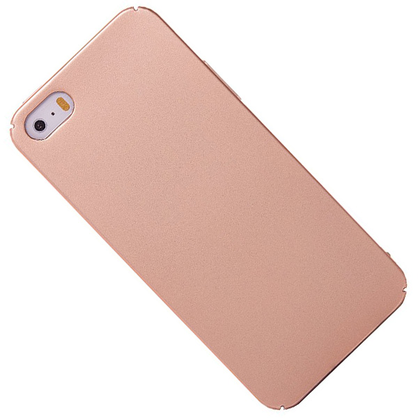 фото Чехол для apple iphone 5 задняя крышка пластик soft touch <золотой> promise mobile