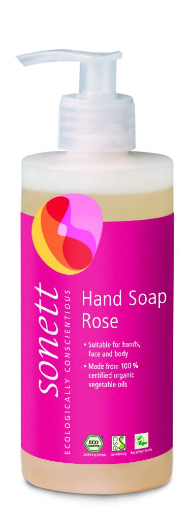 фото Жидкое мыло для рук и всего тела- роза. sonett, экологически чистое, органическое 300 мл