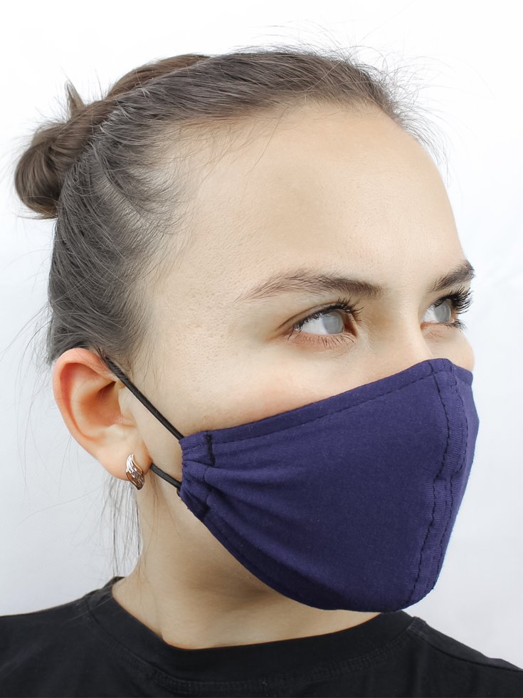 

Многоразовая защитная маска комплект с фиксатором 3X1 A2005 синяя, ASI MASK