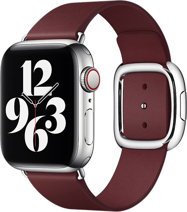 фото Ремешок apple для смарт-часов apple watch 40mm garnet modern buckle small (my632zm/a)