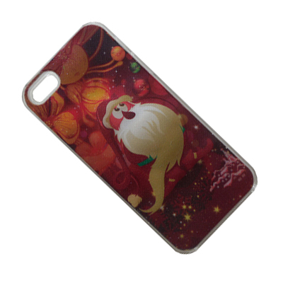 фото Чехол для apple iphone 5/5s задняя крышка пластиковый с подсветкой "дизайн новогодний" №5 promise mobile