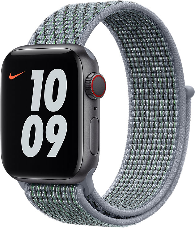 фото Ремешок apple для смарт-часов apple watch 40mm obsidian mist nike sport loop (mgqh3zm/a)