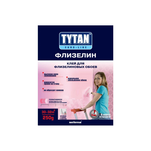 

Клей обойный TYTAN EUROLINE ФЛИЗЕЛИН ф-0,250кг, TYTAN EUROLINE ФЛИЗЕЛИН ф-0,250кг