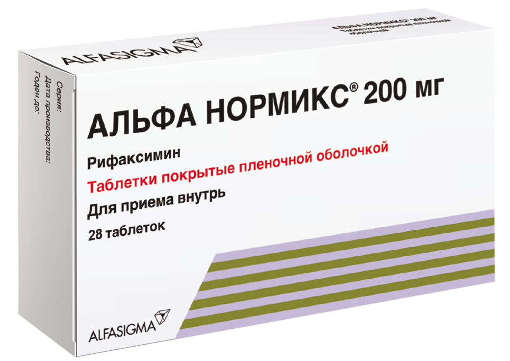 Купить Альфа нормикс таблетки 200 мг 28 шт., Alfa Wassermann