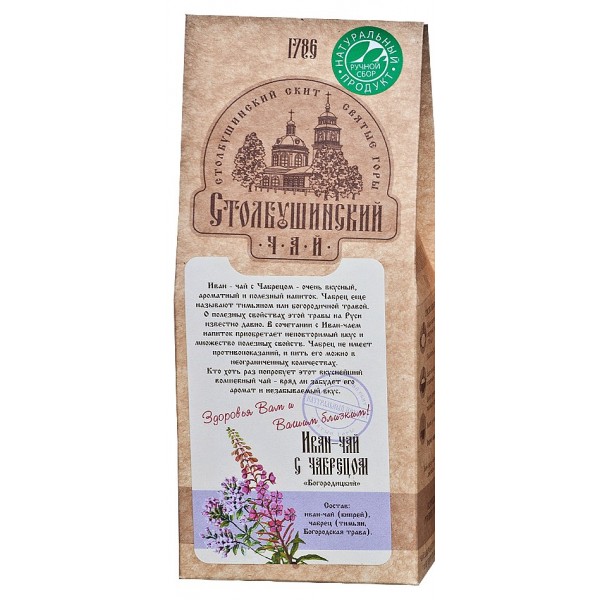 Чай Столбушинский Богородицкий листовой иван-чай с чабрецом 30 г