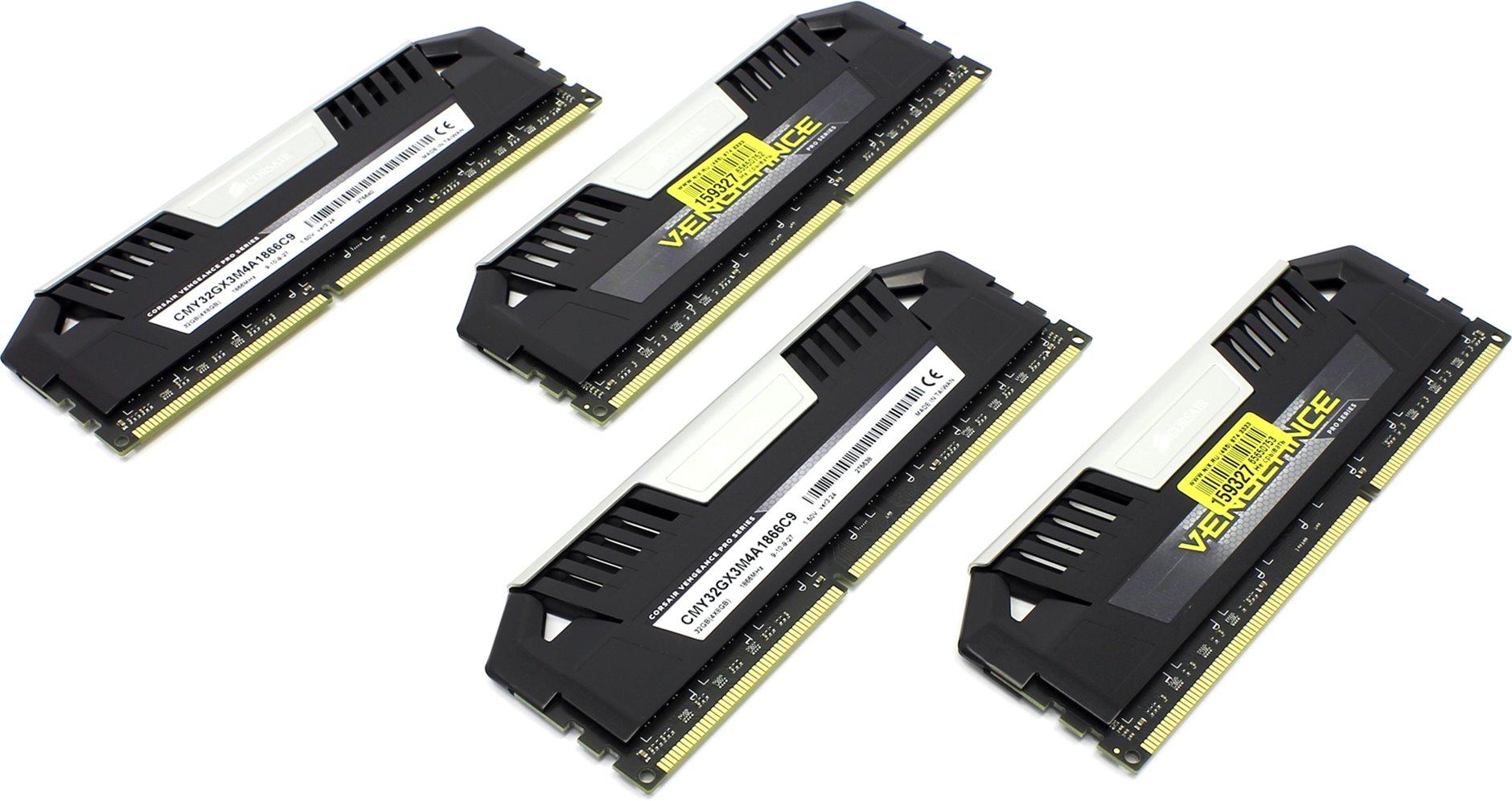 

Оперативная память Corsair VENGEANCE PRO Series CMY32GX3M4A1866C9, VENGEANCE PRO