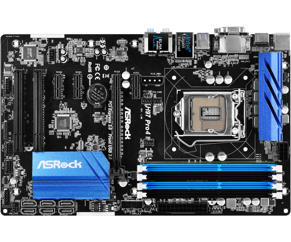 фото Материнская плата asrock h97 pro4