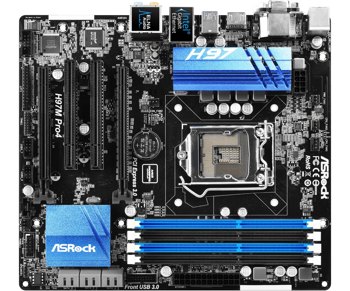 фото Материнская плата asrock h97m pro4