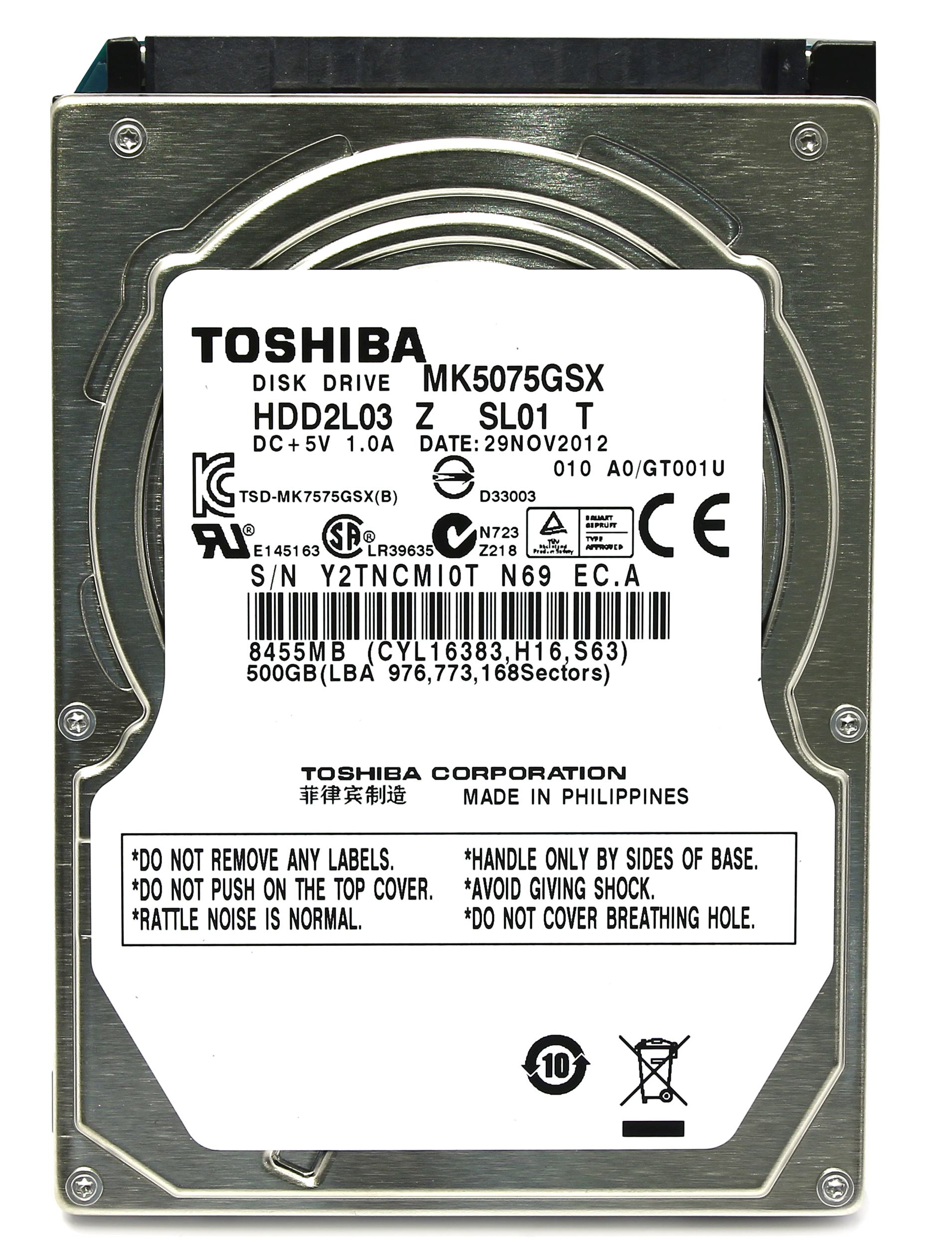 фото Жесткий диск toshiba mk 500гб (mk5075gsx)