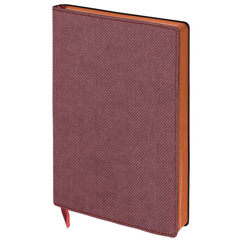 

Бизнес-блокнот Tweed, А5, 148x213 мм, линия, 128 листов, цвет обложки бордо