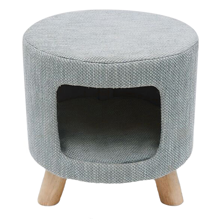

Домик для кошек на ножках Pets & Friends, круглая форма, серо-голубой, 37х37х37 см, круглая форма