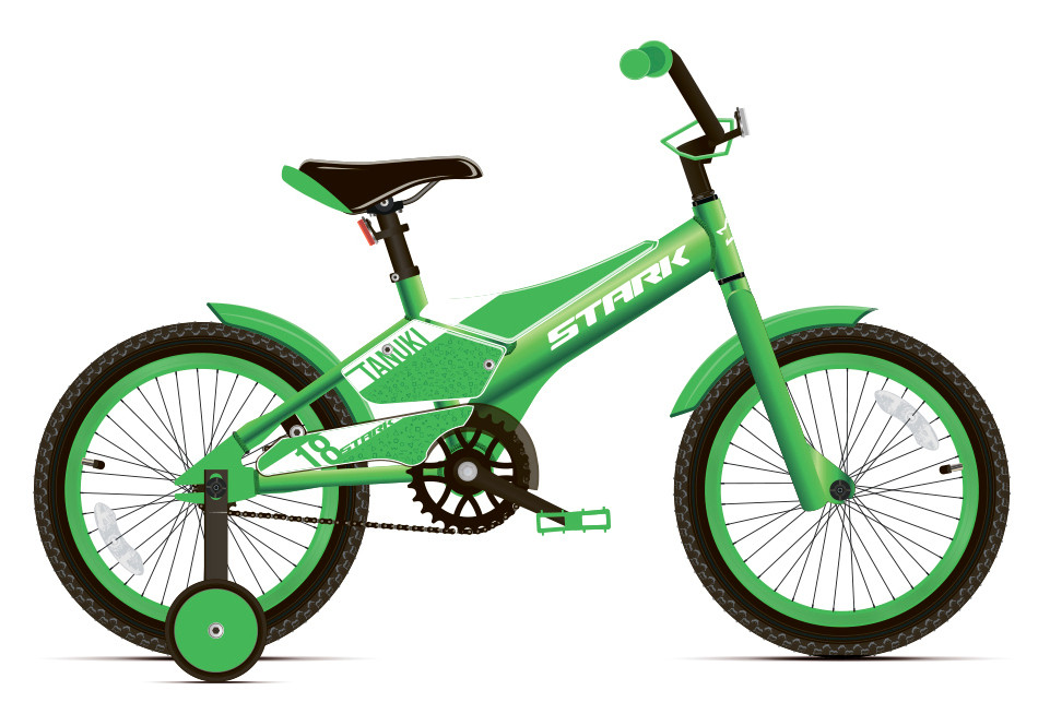 Велосипед детский двухколесный Stark Tanuki Boy 2020 цвет зелено-белый, 16