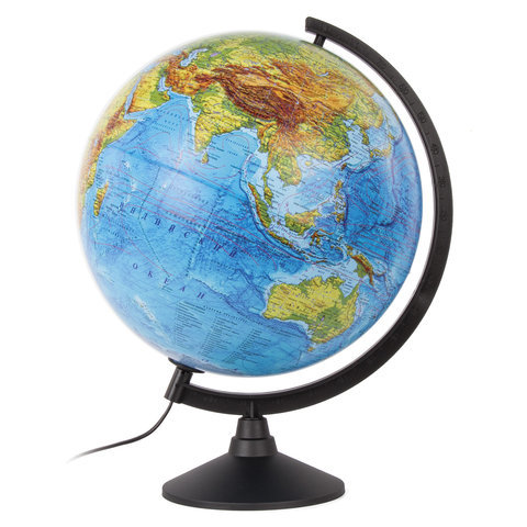 фото Глобус земли, физический, с подсветкой, 320 мм globen