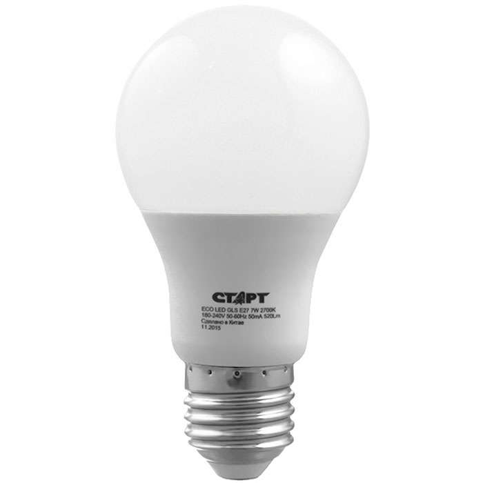 фото Лампа светодиод.старт led, серия"эко"10w30,тип а"груша",e27,2700к,тепл.свет,15000ч nobrand