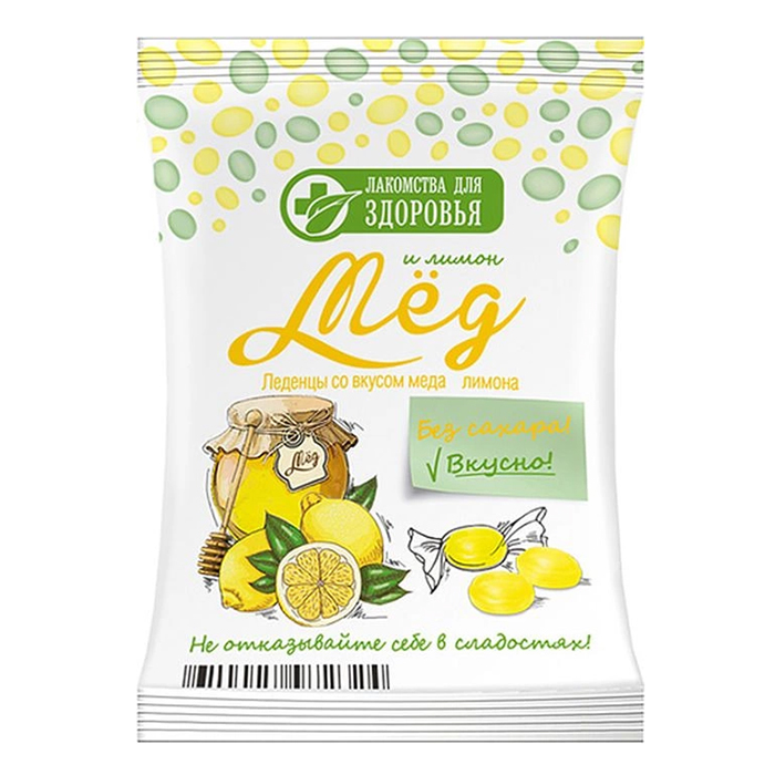 Карамель Конфаэль с лимоном и медом без сахара