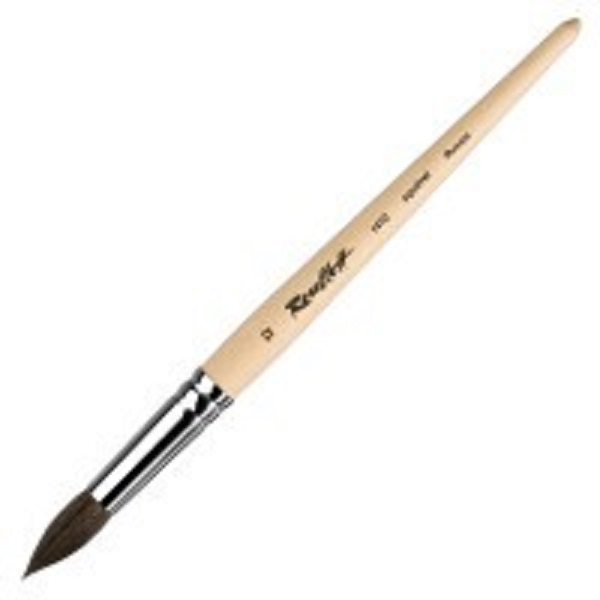 

Кисть Roubloff Серия 1410 из белки №12, круглая, короткая ручка, Бежевый