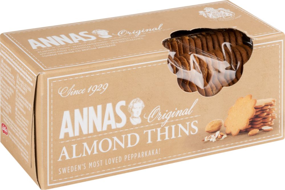 фото Печенье annas original almond thins миндальное тонкое 150 г