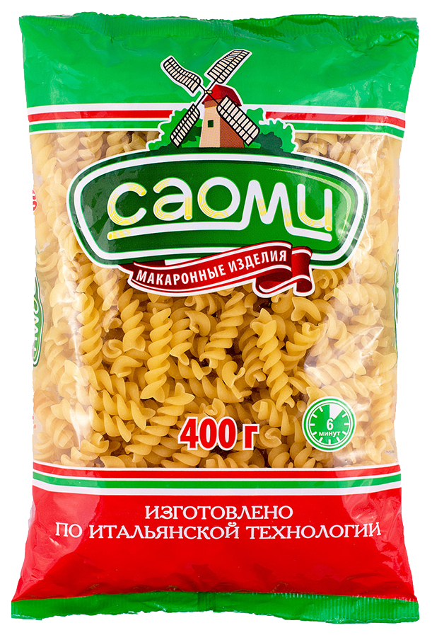 Макароны Саоми спирали фигурные 400 г