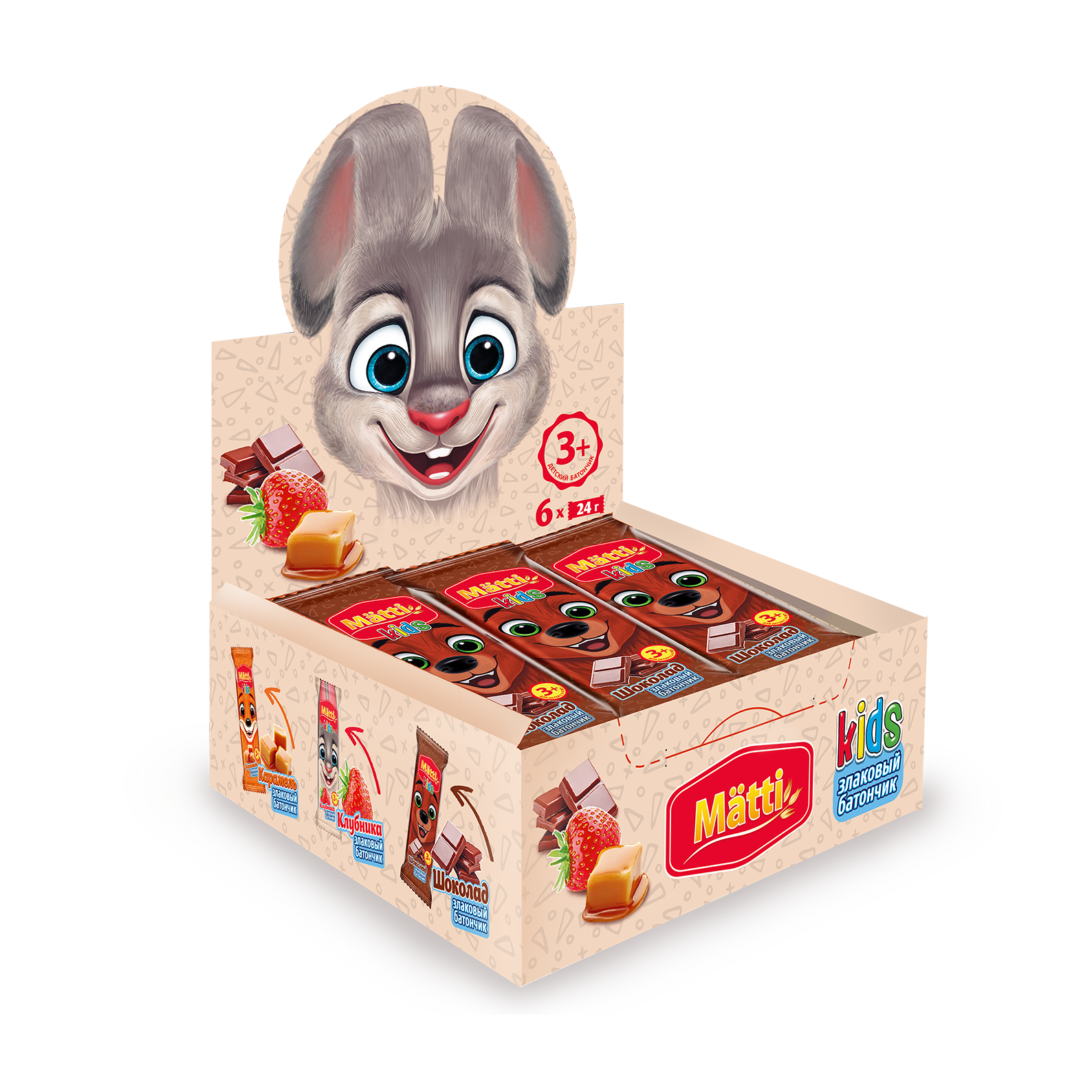 

Matti Злаковый батончик Шоколад mini ш/б 6*24 г