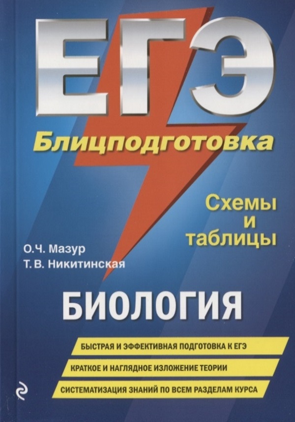 

ЕГЭ. Биология. Блицподготовка (схемы и таблицы)