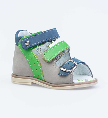 фото Сандалии детские котофей, цв. серый р.18