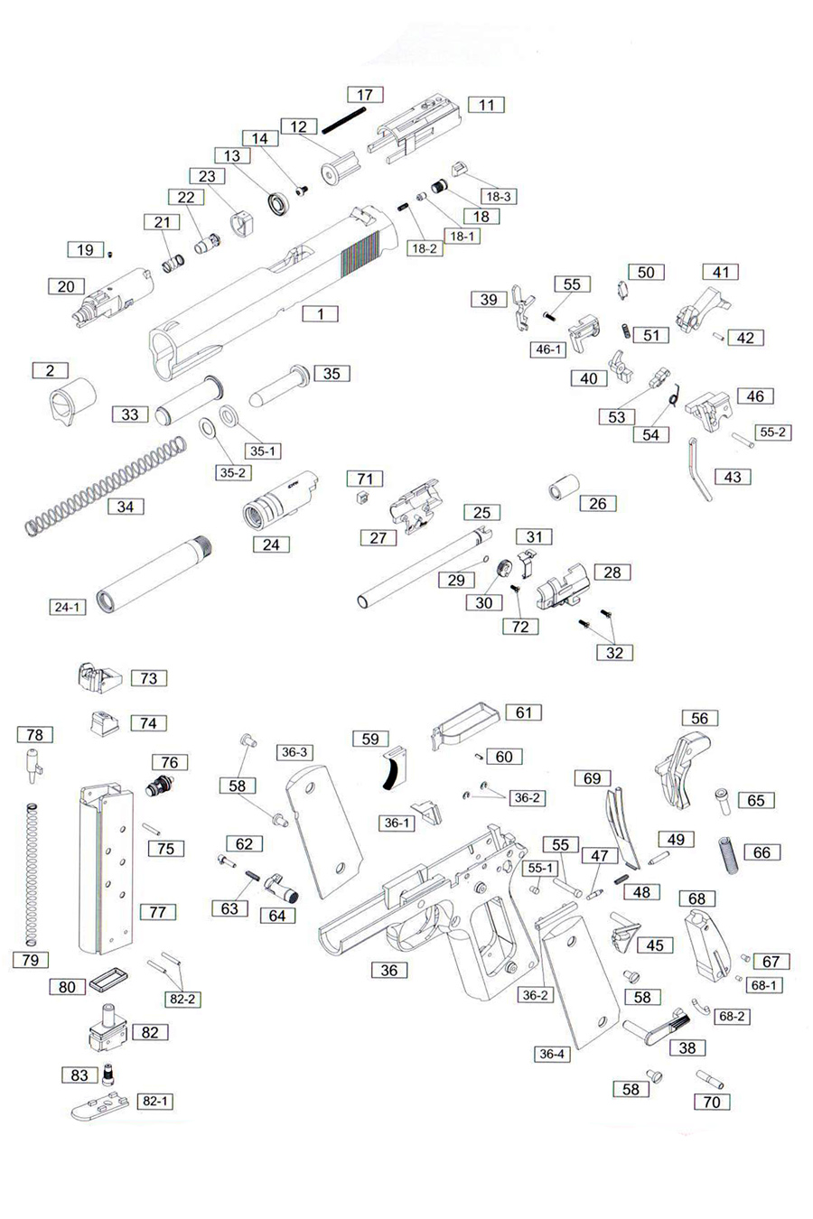

Ударник WE Colt 1911 GGBB (GP109-53), GP109-53