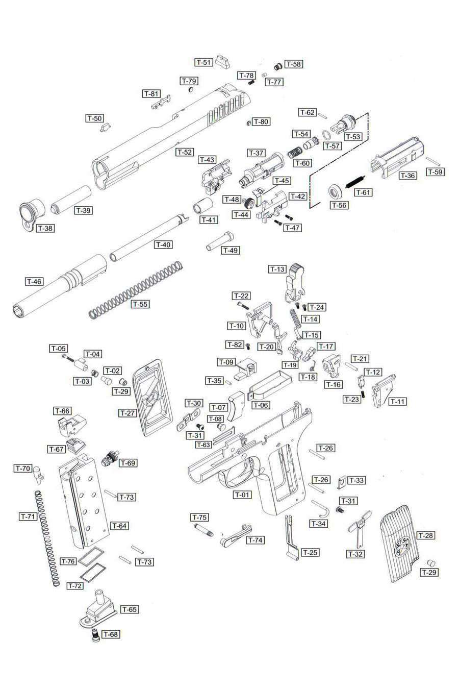 

Имитация заклекпи рукоятки WE ТТ GGBB(GP122-T-29), GP122-T-29
