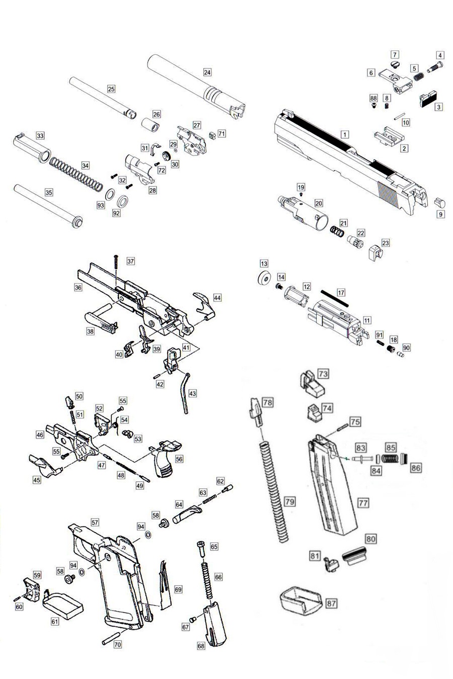 

Корпус магазина WE Colt Hi-Capa 5.1 K2 CO2 GBB (CP223-WE-77), CP223-WE-77
