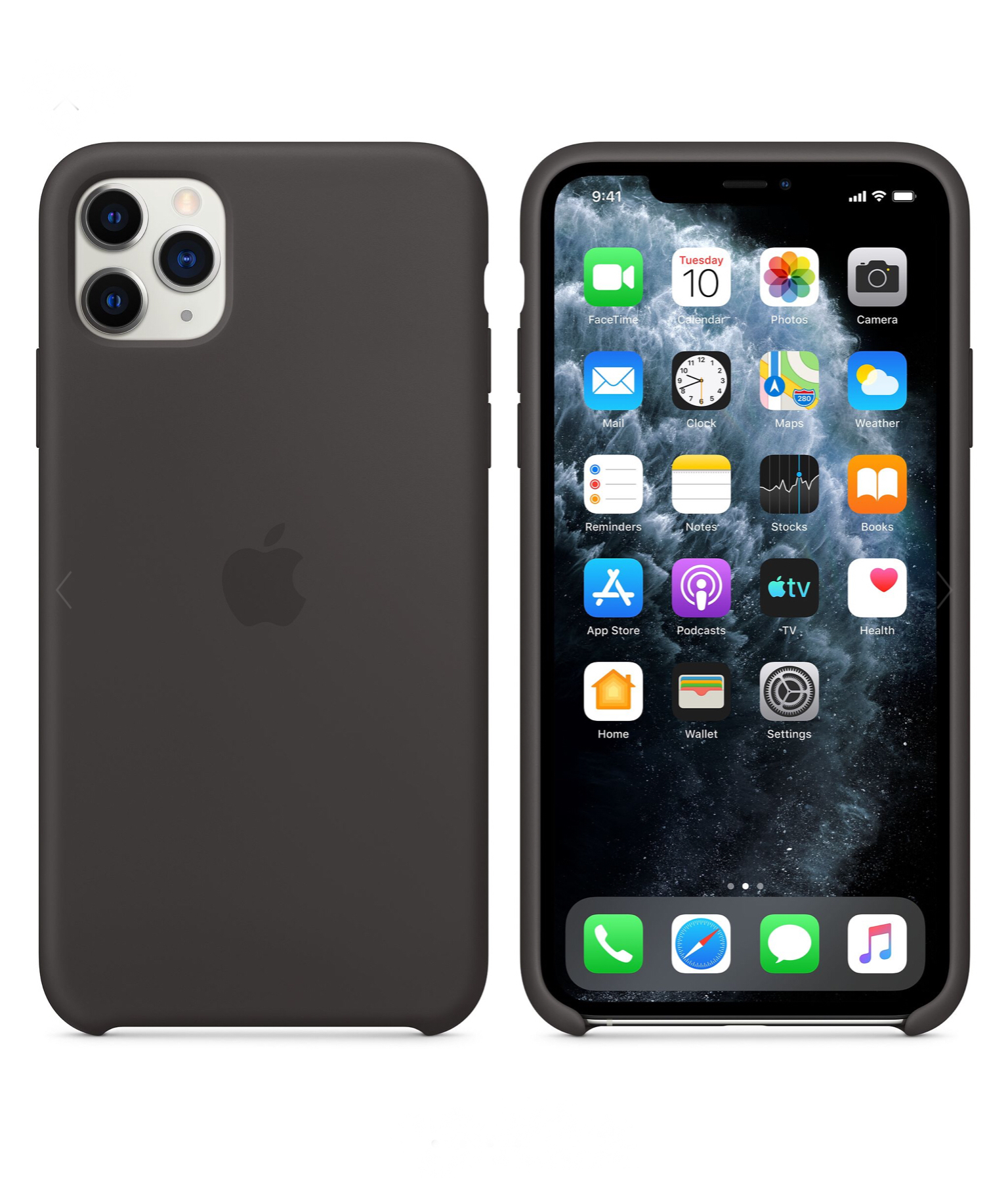 

Чехол для Apple iPhone 11 Pro Max Silicone Black Black (MWY1NFE/A)