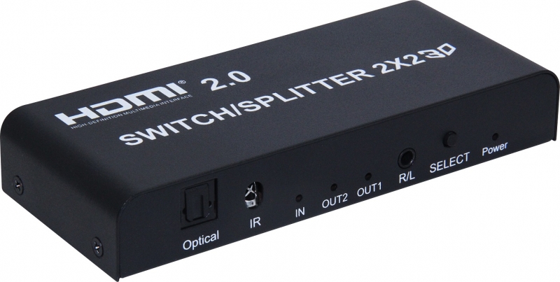 фото Разветвитель vconn hdmi 2х2 + audio ultra hd v2.0 (4кх2к,3d)