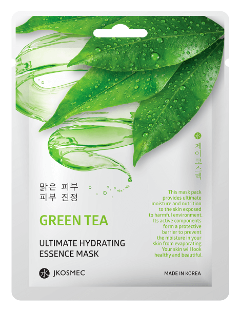 фото Маска с экстрактом зелёного чая jkosmec green tea ultimate hydrating essence mask 25 ml