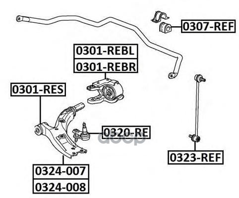 фото Сайлентблок asva 0301rebl