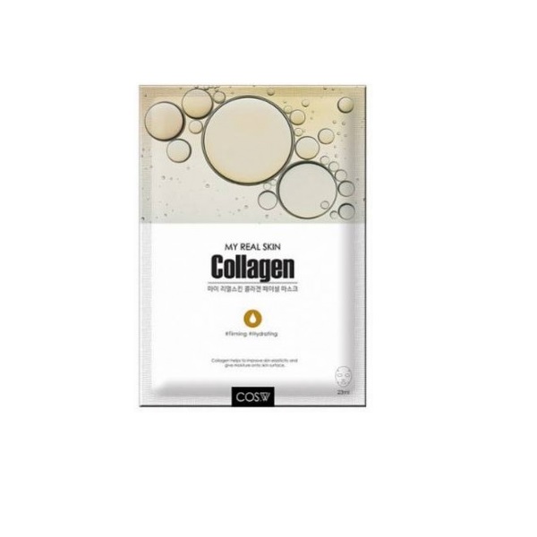 Тканевая маска с коллагеном COS.W My Real skin collagen facial mask 23 мл