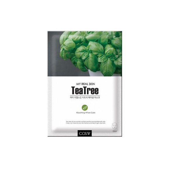 

Тканевая маска с чайном деревом COS.W My Real skin tea tree facial mask 23 мл