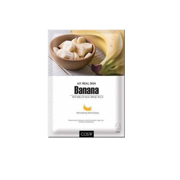 Тканевая маска с бананом COS.W My Real skin banana facial mask 23 мл