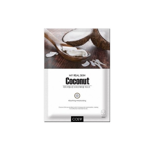 

Тканевая маска с кокосом COS.W My Real skin coconut facial mask 23мл