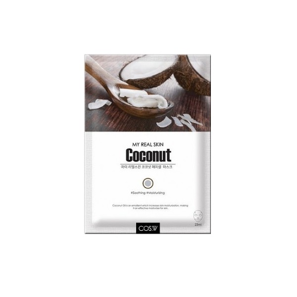 Тканевая маска с кокосом COS.W My Real skin coconut facial mask 23мл