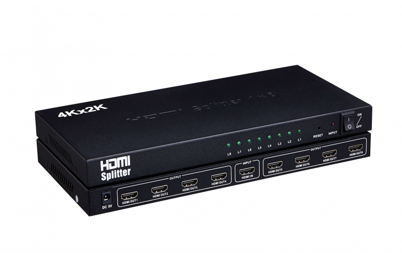 фото Сплиттер vconn hdmi 1х8 ultra hd (4кх2к, 3d)