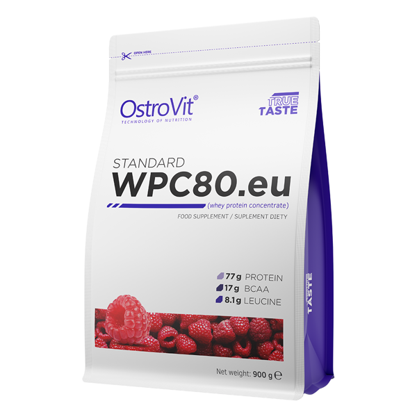 Протеин OstroVit Standard WPC80.EU, 900 г, малина