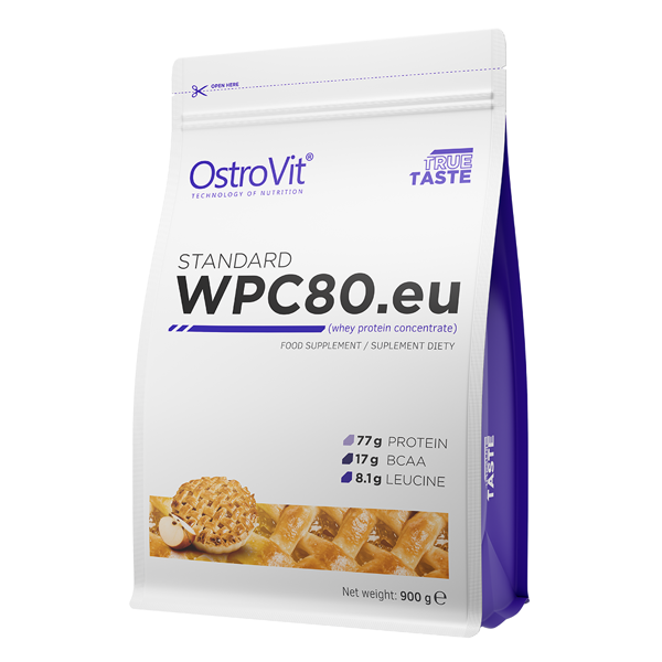 Протеин OstroVit Standard WPC80.EU, 900 г, яблочный пирог